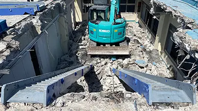 重機下降設置例